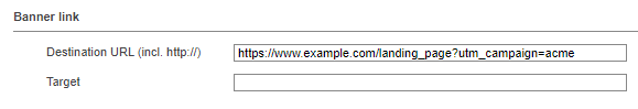 Add new banner, Enter Link Add new banner, Enter Link
