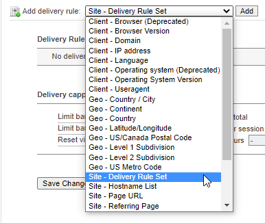 How to define Delivery Rules for a Banner in Revive Adserver