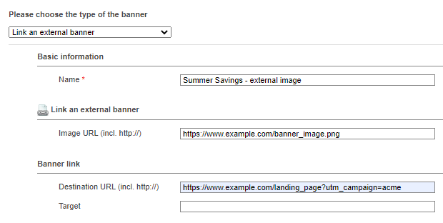 Banner Type External Image - Banner Link