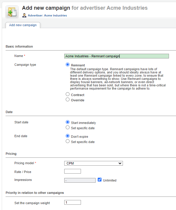 Creating a new remnant campaign