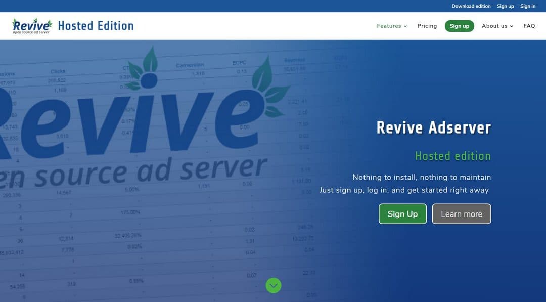 Free Open Source Ad Server Revive Adserver