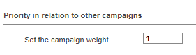 Weight for a remnant campaign