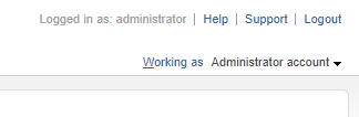 Working as Administrator